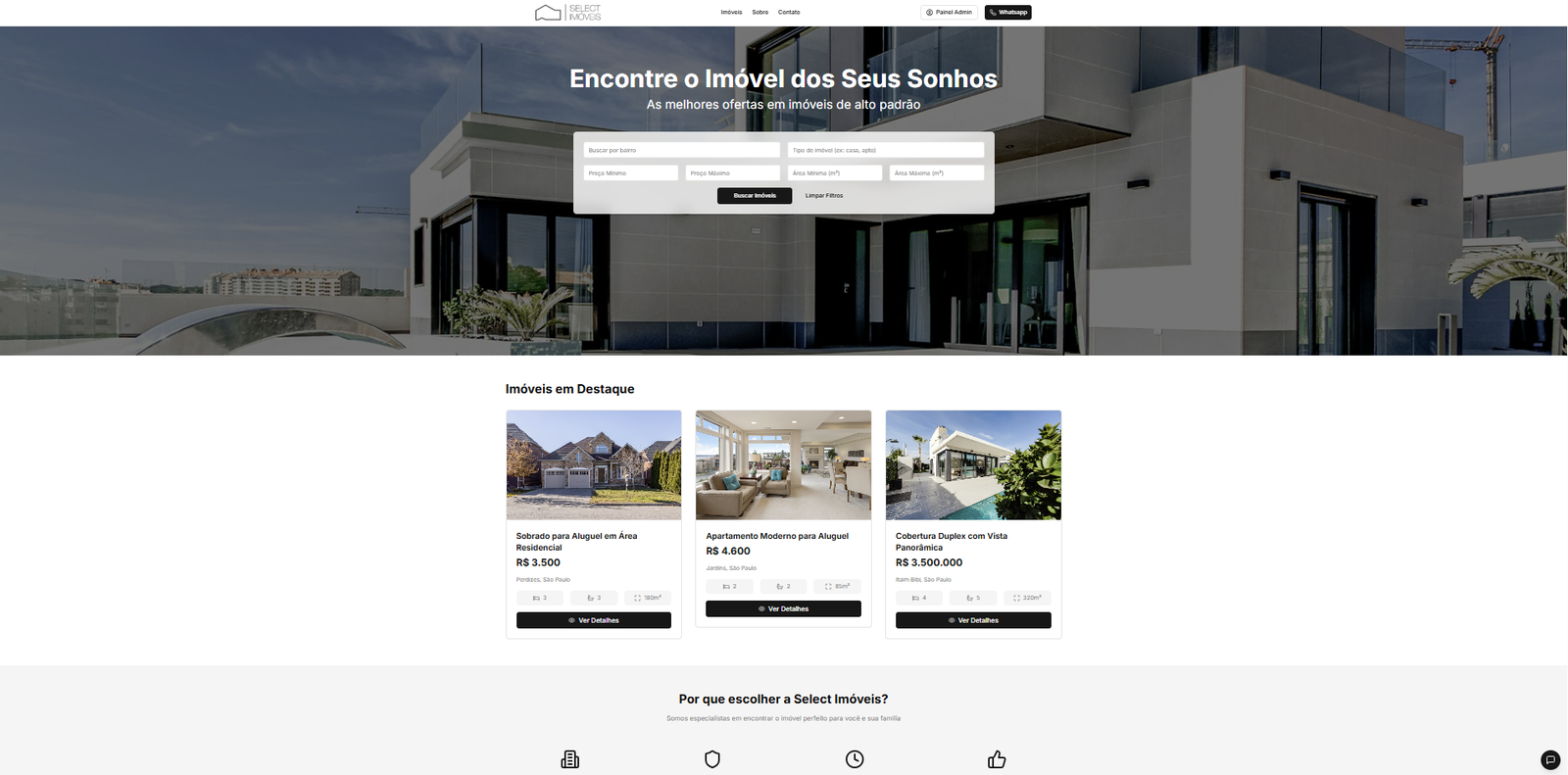 Select Móveis - Plataforma para imobiliária